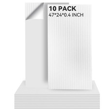 10 Packs Acoustic Panels,Large 47" X 24" X 0.38" Soundproof Wall White