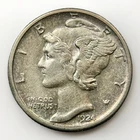 1924-S Mercury Dime AU Silver 10C Better Date Early US Coin San Francisco Mint