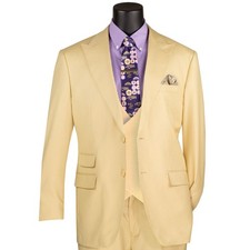 BIG  TALL Men's Butter Sharkskin 3 Piece Regular Fit Suit w/ Flex Waist NEW