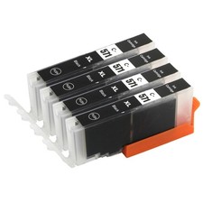 4 Black CLI-571Bk XL Compatible Ink Cartridges for use with Canon PIXMA Printers
