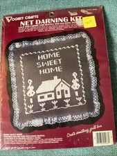 Net Darning Pillow Kit: Home Sweet Home 14 x 14