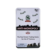 Anti-Monopoly Game Tin Travel by University Games |The Real Estate Trading Game