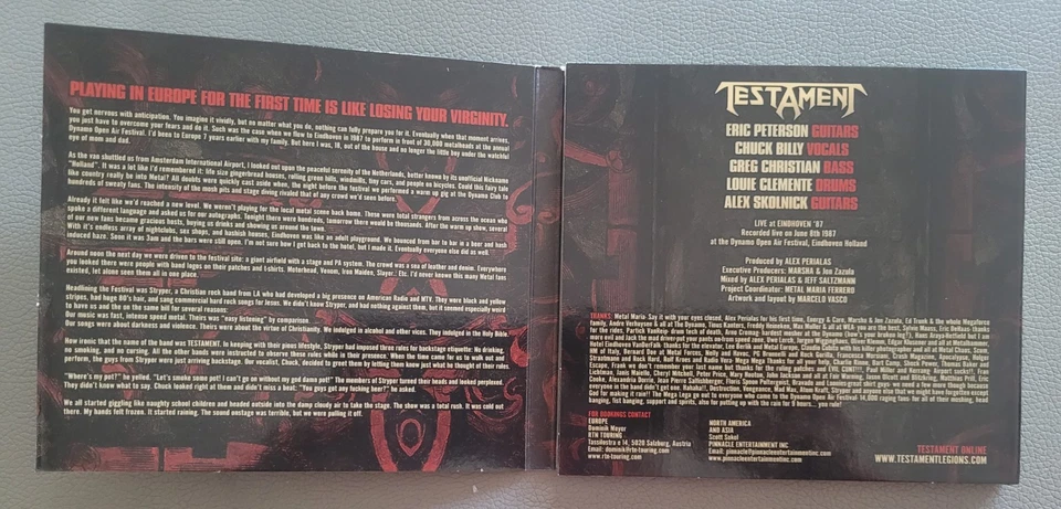 CD Testament Live At Eindhoven Digi 2018 wie Neu! - Bild 2 von 4