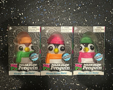 Schylling Polar Glow Penguin Glow-in-the-Dark Squish Squeeze Toy 3 Pack