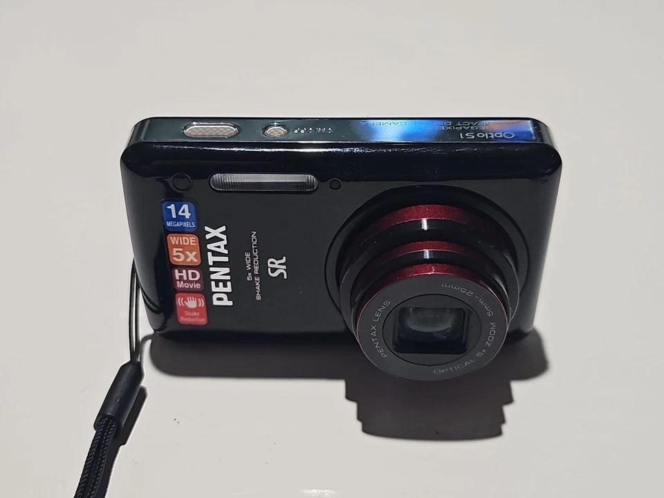 Pentax Digital Camera Optio S1 14MP 5X Wide, HD Shake Reduct. Black Tested - Image 2 of 4