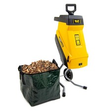 2500W Electric Shredder Wolf Garden Chipper 45L Collection Bag Branch Shredder