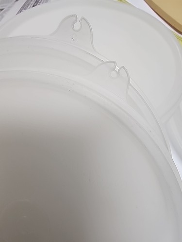 Tupperware Vintage Replacement Lid #227 C Tab Made in USA Sheer - Picture 2 of 5
