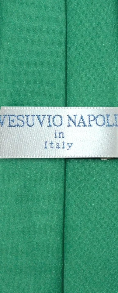 Corbata de cuello Vesuvio Napoli para niños color verde esmeralda liso juvenil Foto 2 de 3