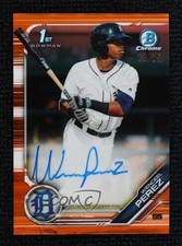 2019 Bowman Chrome Prospects Orange Refractor 14/25 Wenceel Perez Auto p3n