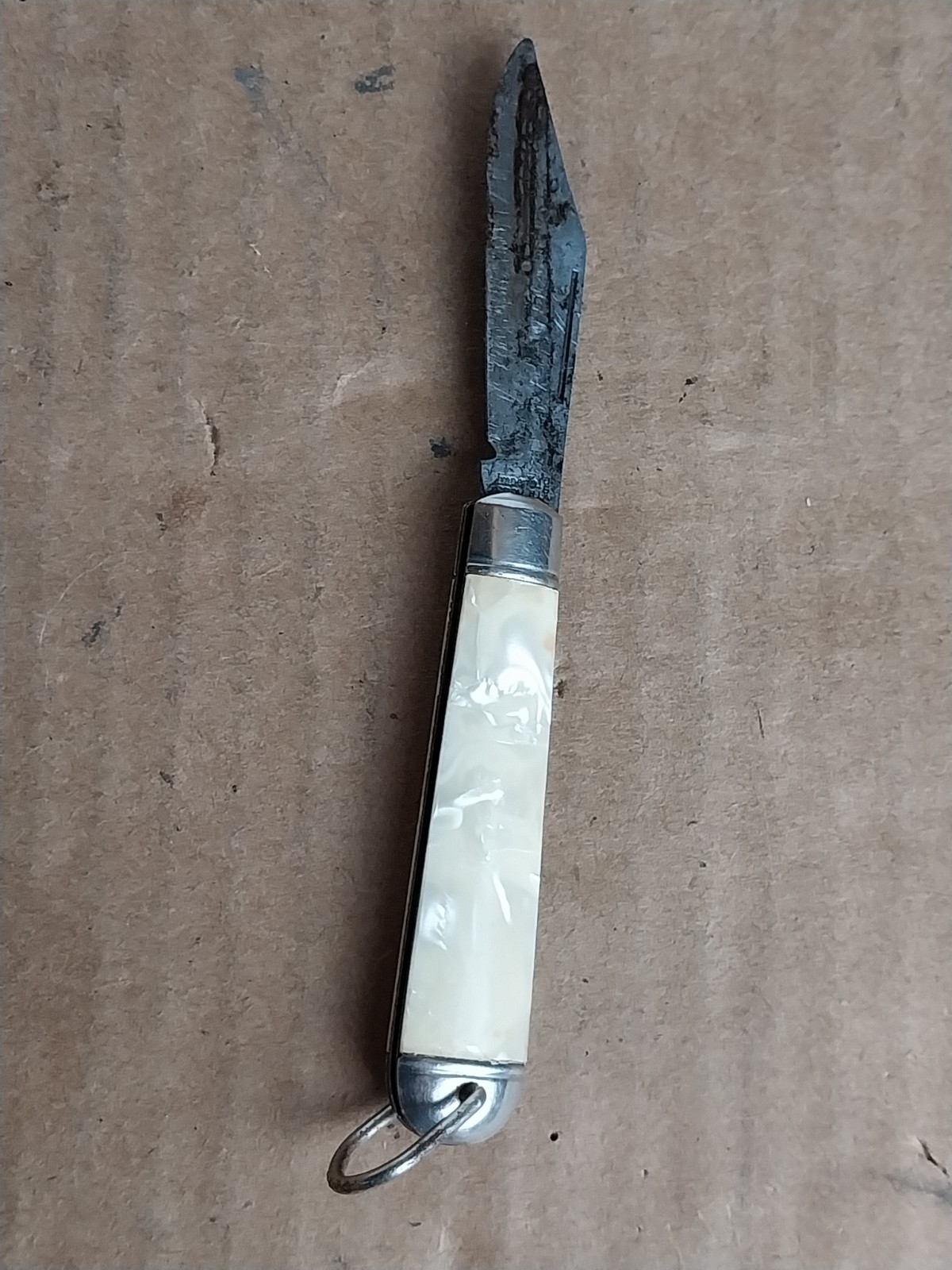 Vintage Imperial Prov RI USA Single Blade Mother of Pearl Pocket Fish Knife