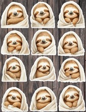 Cozy Baby Sloth Die Cut Vinyl Stickers Scrapbooking Laptop Waterbottle
