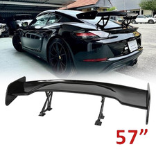 For Porsche 718 Cayman S CoupeGlossy Black 57" Rear Spoiler Wing Truck GT Style