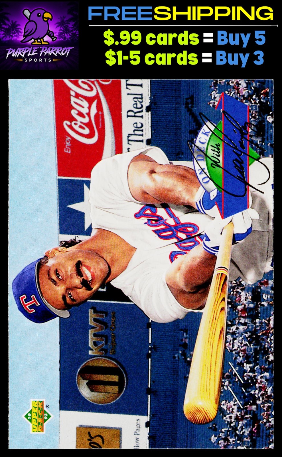 Juan Gonzalez #D12 Baseball Cards 1993 Upper Deck on Deck trading card — raw and PSA graded price guide