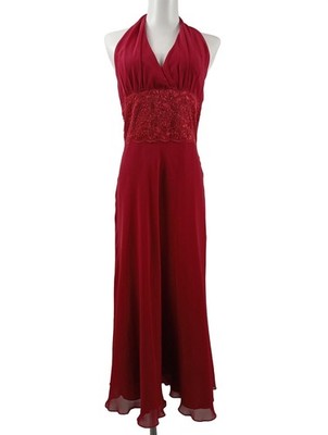 ZERO Cocktailkleid Damen Kleid Gr. DE 38 dunkelrot Elegant