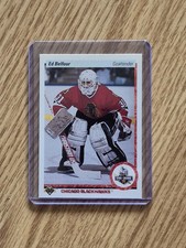 1990-91 Upper Deck Ed Belfour Rookie ? Hockey Card RC 55 Chicago Blackhawks HOF. rookie card picture