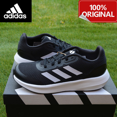 Kinder Adidas Runfalcon Turnschuhe Schuhe schwarz Größen 2 3 3,5 4,5