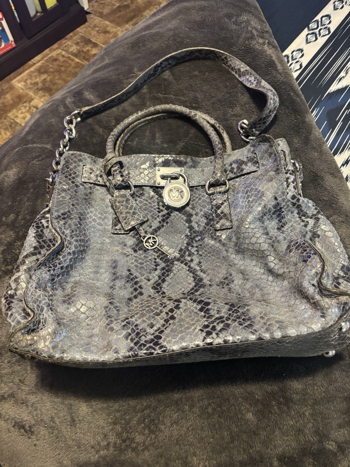 Michael Kors Large Hamilton Python-Print Tote - image 12
