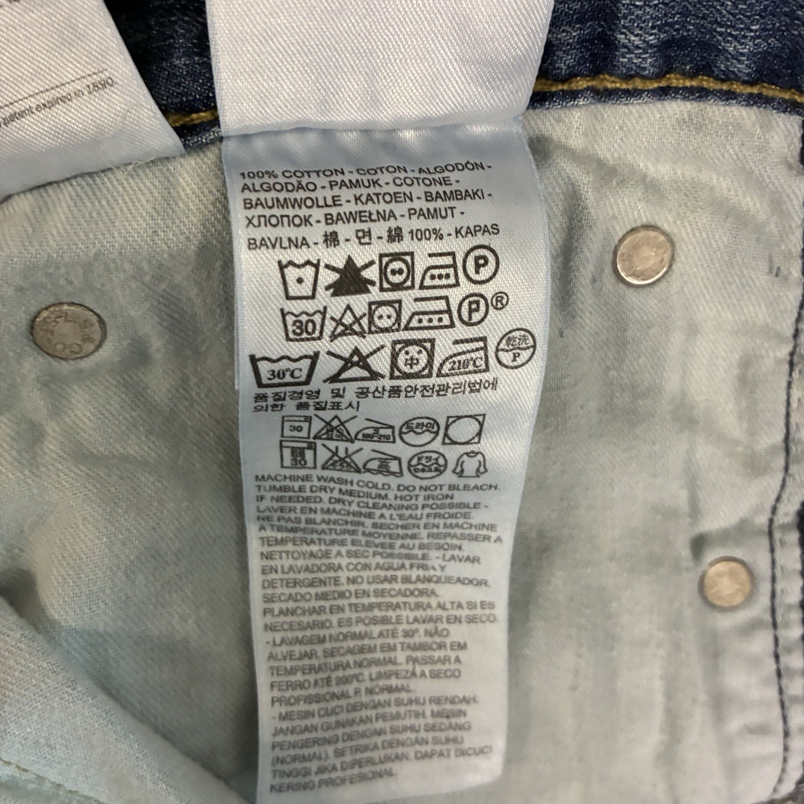 Levi's Jeans Men's 40x30 Loose Fit 569 Straight Leg 100% Cotton Med Wash thumbnail 5