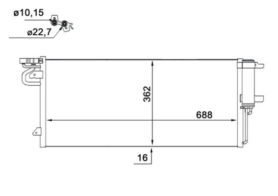 Mahle Kondensator, Klimaanlage AC 103 000S FüR Ford-image