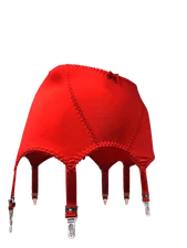 Lace Edge Vintage Suspender Garter Belt W/ 6 Adjustable Wide Straps Metal Clips