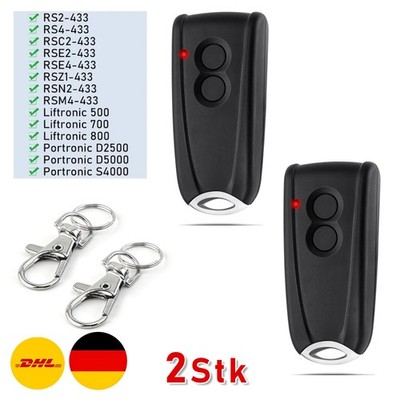 2x Garagentor Handsender für Hörmann Liftronic EcoStar RSC2-433 RSE2/RSZ1-433MHz
