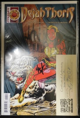 DEJAH THORIS 1 DYNAMITE VARIANT COMIC 2ND PRINT SIGNED ROBERT HACK W/COA 2016 NM