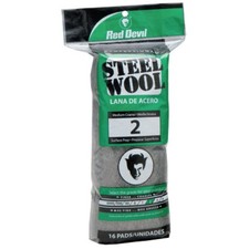 16 Pack Gray Steel Wool Pads For Cleaning Polishing Finishing And Surface Prep