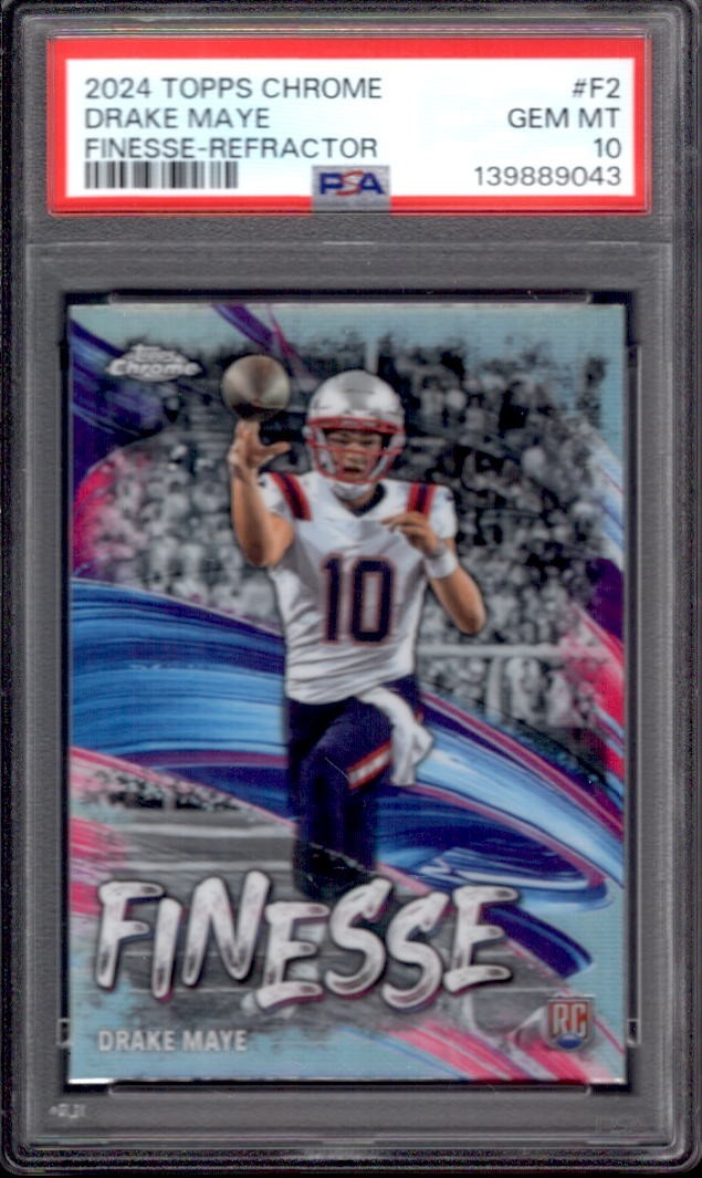 Drake Maye Topps Chrome Finesse #F2 Refractor