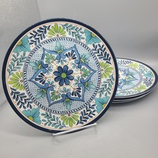 Certified International set 4 Nancy Green Talavera Melamine 11  Dinner plates