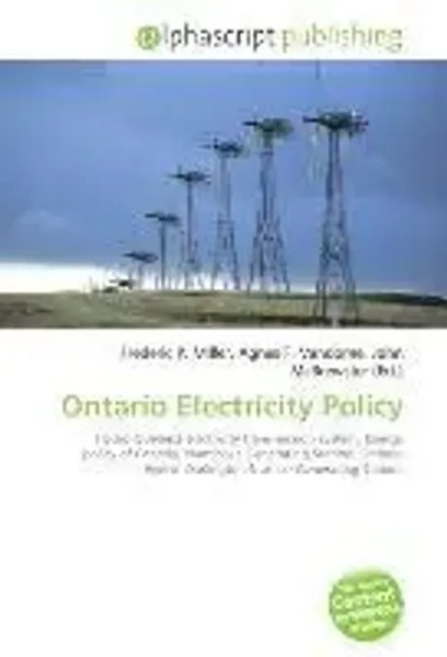Ontario Electricity Policy Frederic P. Miller (U. A.) Taschenbuch Englisch 2026-image