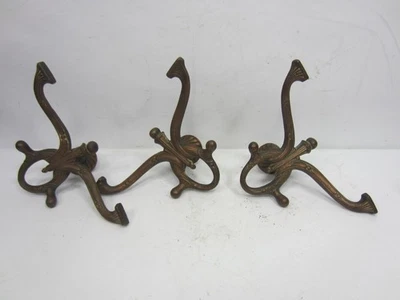 3 Antique Victorian Hall Tree Cast Iron Hooks - Image 1 of 4