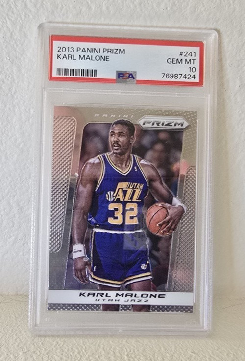 2013 Panini Prizm #241 Karl Malone Graded GEM MINT PSA 10 Utah Jazz