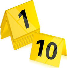10 Pcs Evidence Markers Detective Scene Markers Decorations Number ID Tents for