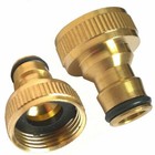 3/4" Threaded Brass Tap Adaptor Garden Water Hose Quick Pipe Connector