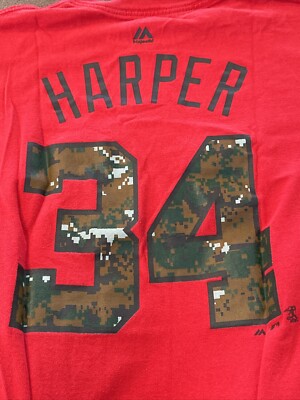 Maillot Washington Nationals – Bryce Harper #34 – Blanc – Taille Grand – Homme