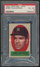 1963 Topps Peel-Offs Bobby Richardson PSA 6