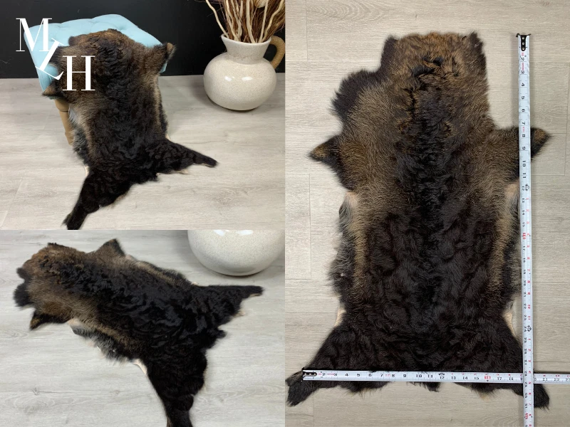 Alfombra de piel de oveja tibetana piel de cordero genuina colores naturales reales cubierta de asiento  Foto 2 de 4