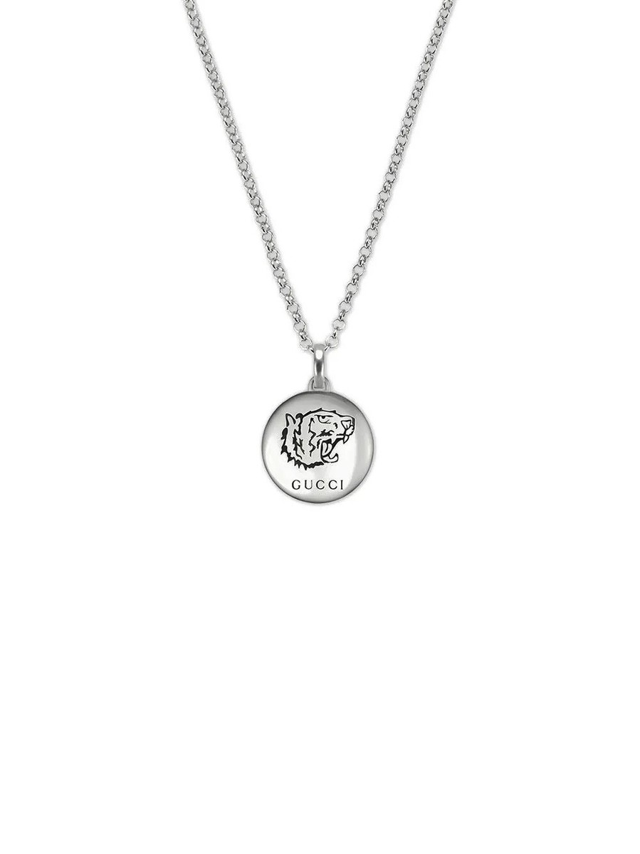 New GUCCI Blind For Love 925 Silver Tiger Pendant with Chain New GUCCI Blind For Love 925 Silver Tiger Pendant with Chain