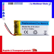 Battery pour Apple iPod Nano 6th Gen Generation 16GB 8GB 616-0531 A1366
