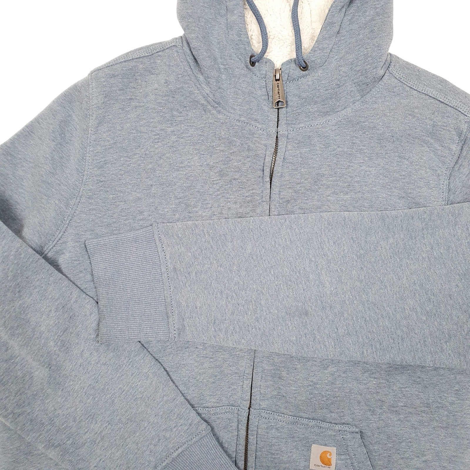 CARHARTT Full Zip Hoodie Lined Fleece Jumper Womens L image 4