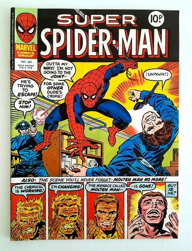 SUPER SPIDER-MAN #261 February 8th 1978 Vintage UK Marvel Comic Collectible VG/F