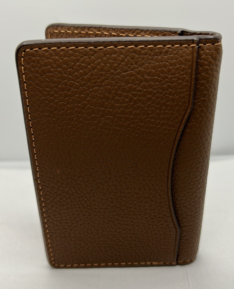 🐼💦 Coach C6703 🐼💦 Leather Dark Saddle Credit Card Case Holder