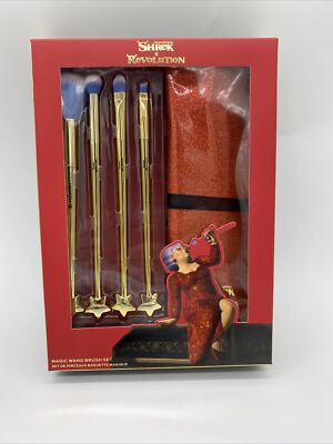 Make Up Revolution Shrek Fairy Godmother Magic Wand Brush Set w/ Carry Case NIB