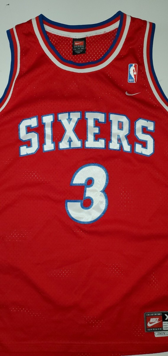 Allen Iverson #3 Philadelphia 76ers Nike NBA XL +2 Jersey | eBay