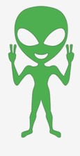 Alien Sticker Vinyl Decal Ufo Space Peace Sci-fi Funny Car Window Bumper Sticker Alien Sticker Vinyl Decal Ufo Space Peace Sci-fi Funny Car Window Bumper Sticker