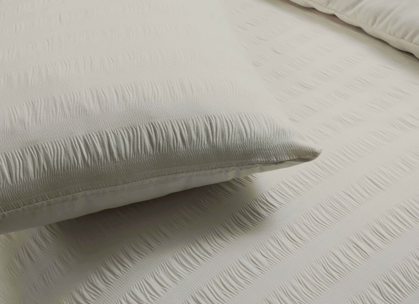 Seersucker Duvet Stripe Quilt Cover Pillowcases Non Iron Bed Linen