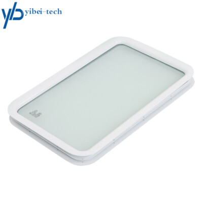 RV Entry Door Window Frame - Interior & Exterior Set, 12" W X 21" H, White Nylon, Fits Most RV, Motorhome, Camper Brands