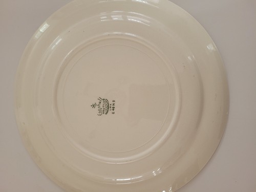 Set Of 2 Plates HOMER LAUGHLIN 10" Cardinal Red Floral Nautilus Back Red Flowers - Picture 3 of 4