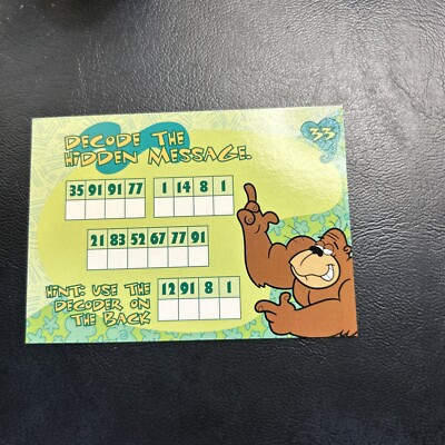 98c Disney George Of The Jungle 1997 Upper Deck #33 Decode Message