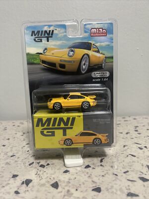 Mini GT MiJo Exclusive Blossom Yellow Porsche 911 RUF CTR Anniversary